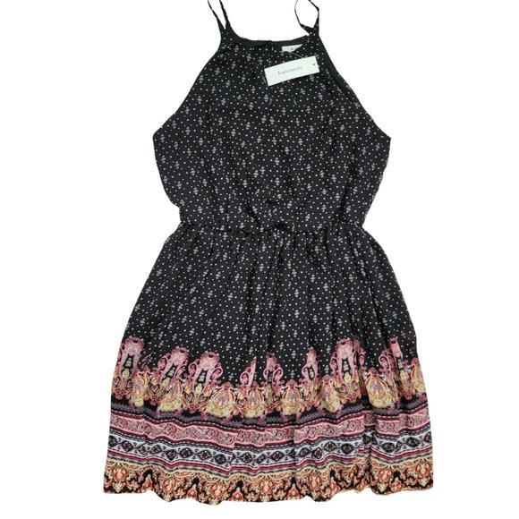 Mi Ami Dresses & Skirts - NWT MI AMI Black Boarder Print Dress Francesca's